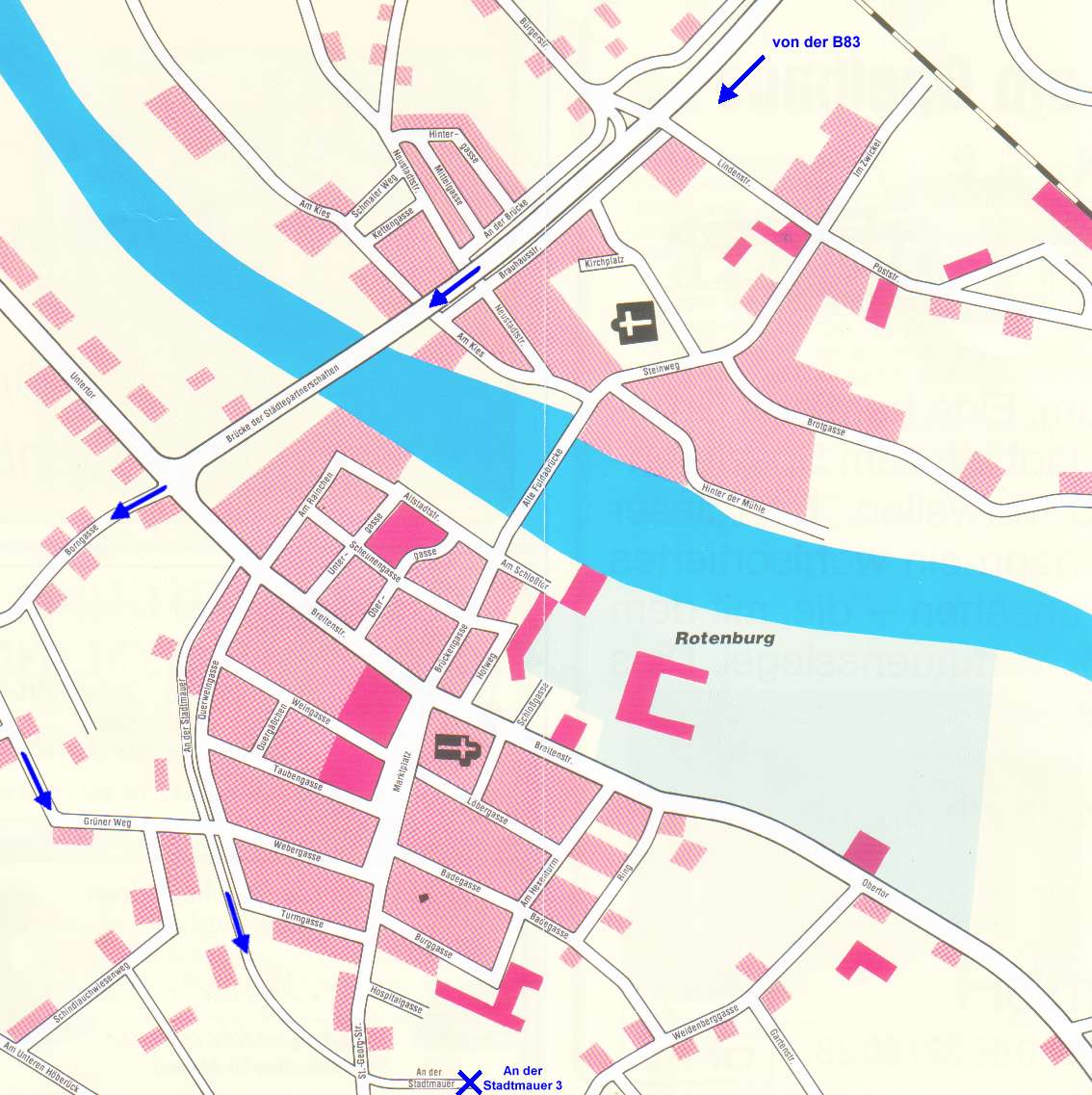 Stadtplan Rotenburg an der Fulda